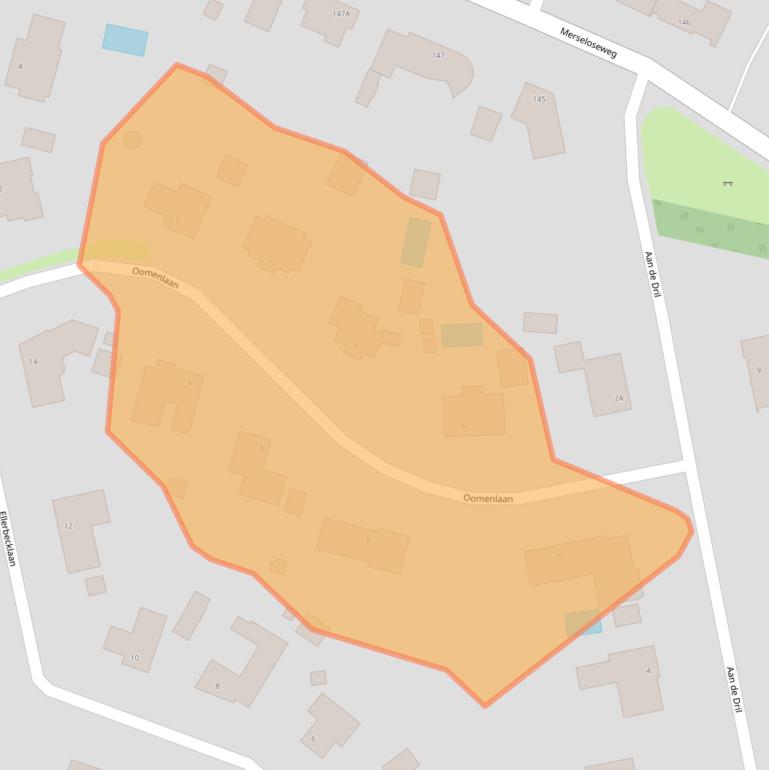 Kaart van postcodegebied 5801DE.