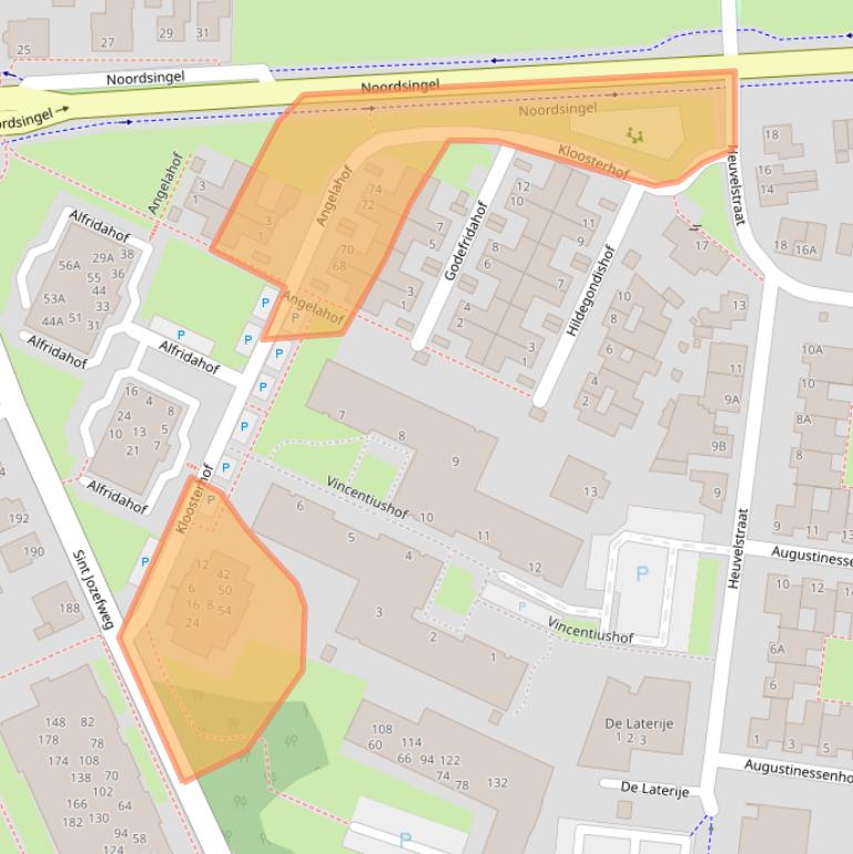 Kaart van postcodegebied 5801DL.