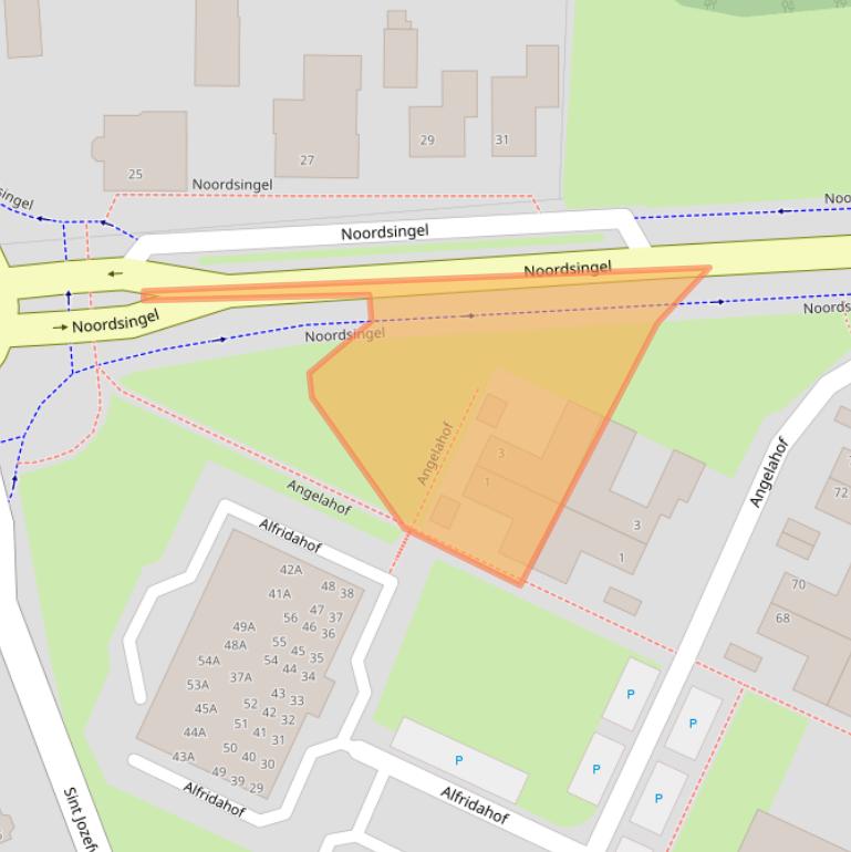 Kaart van postcodegebied 5801DN.