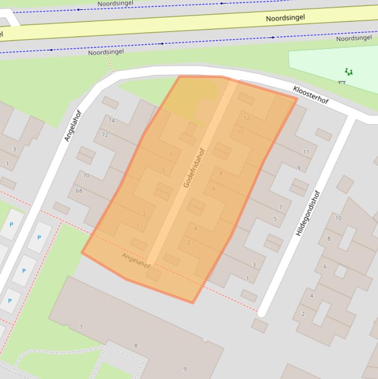 Kaart van postcodegebied 5801DP.