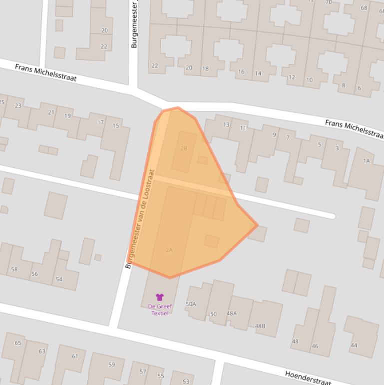 Kaart van postcodegebied 5801EC.