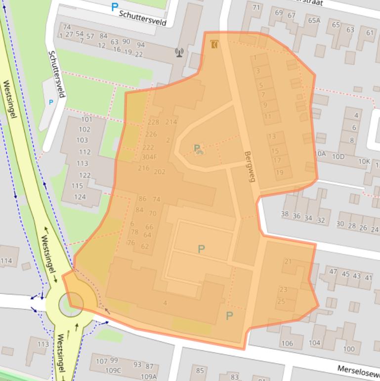 Kaart van postcodegebied 5801EG.