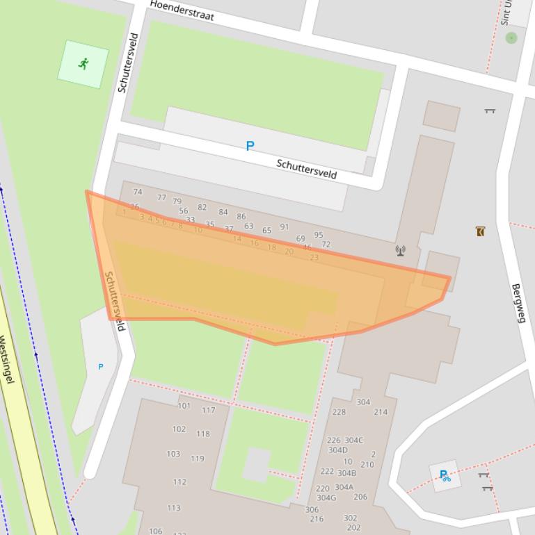 Kaart van postcodegebied 5801EH.