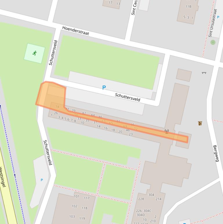 Kaart van postcodegebied 5801EK.