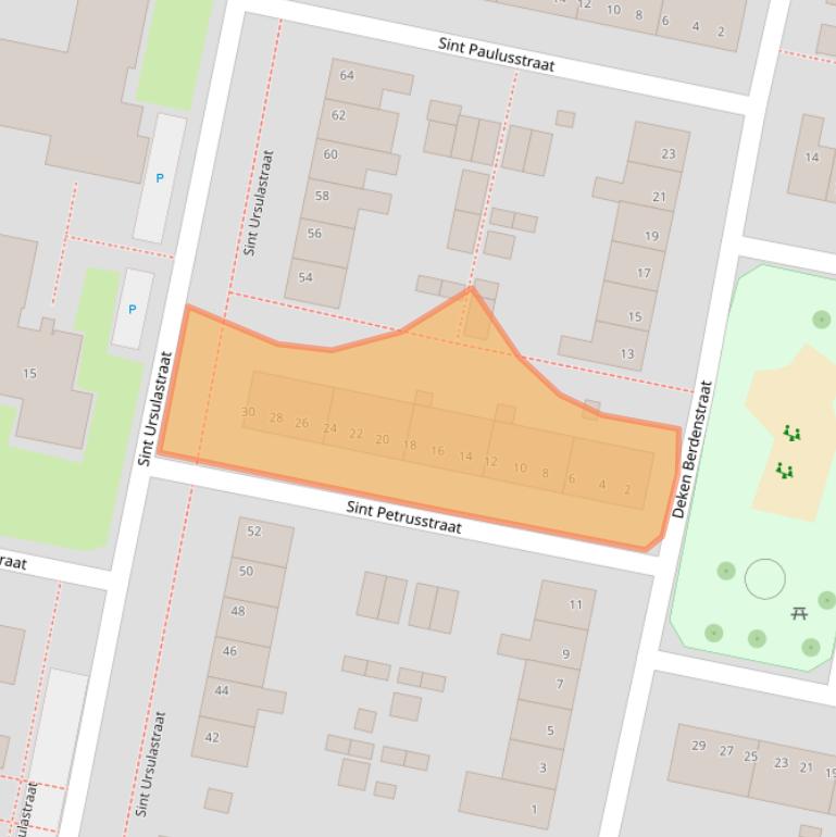 Kaart van postcodegebied 5801ER.