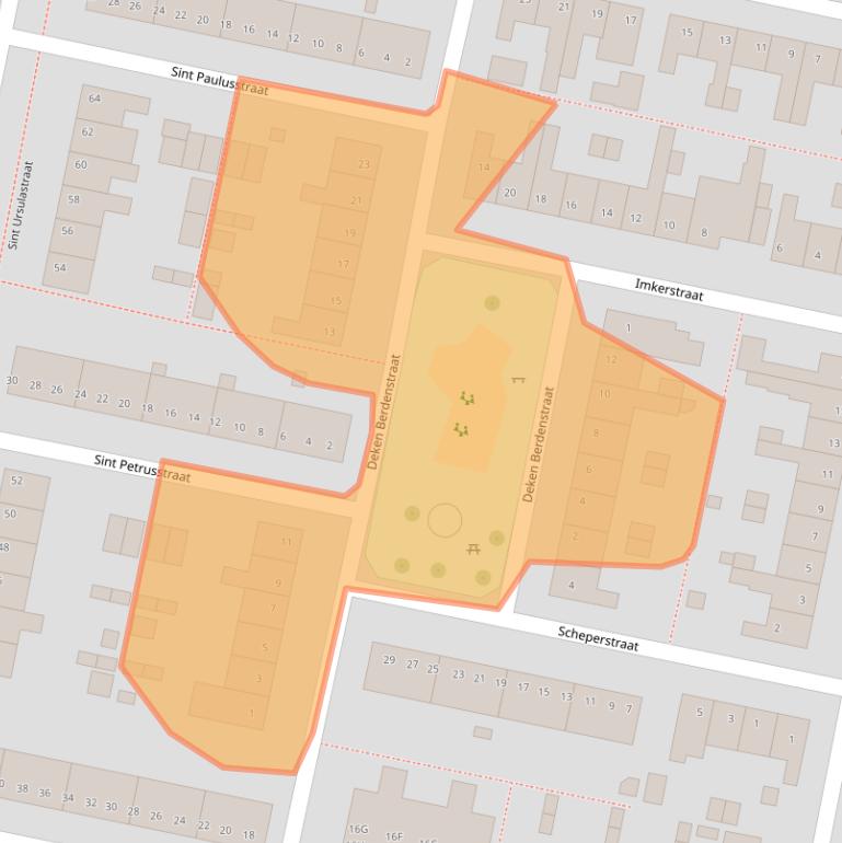 Kaart van postcodegebied 5801ET.