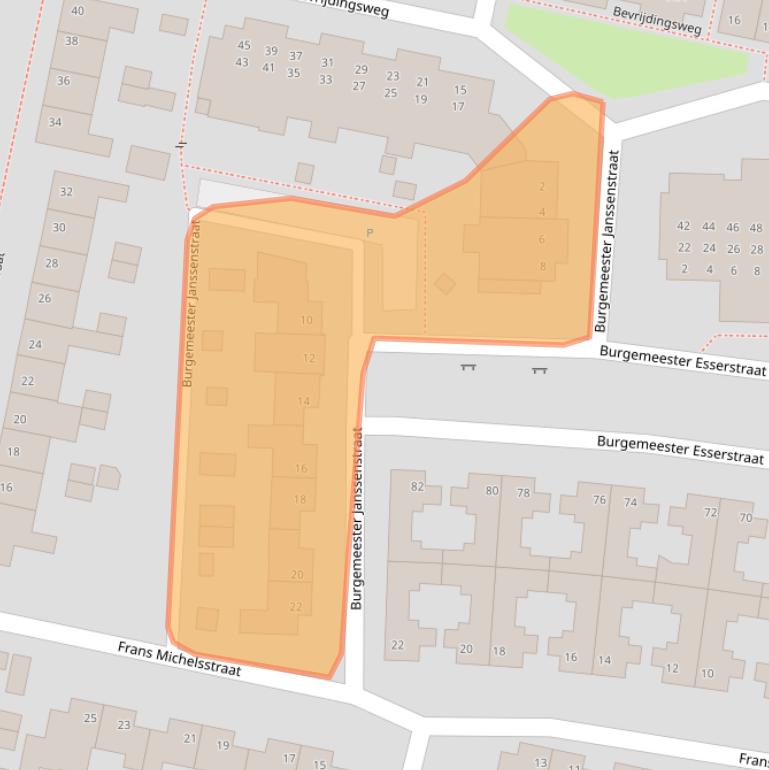 Kaart van postcodegebied 5801EZ.