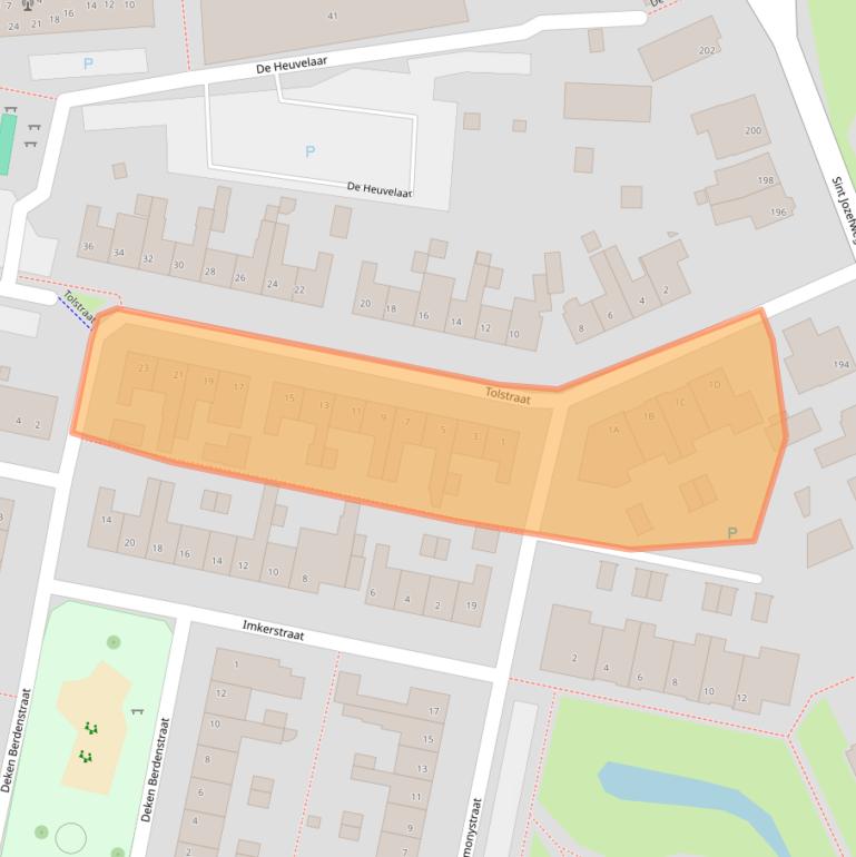 Kaart van postcodegebied 5801GA.