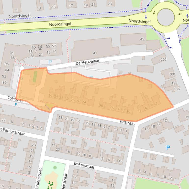 Kaart van postcodegebied 5801GB.