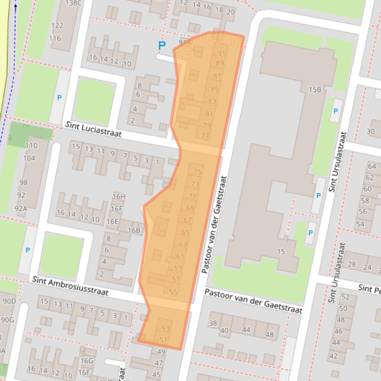 Kaart van postcodegebied 5801GM.