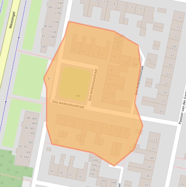 Kaart van postcodegebied 5801GR.