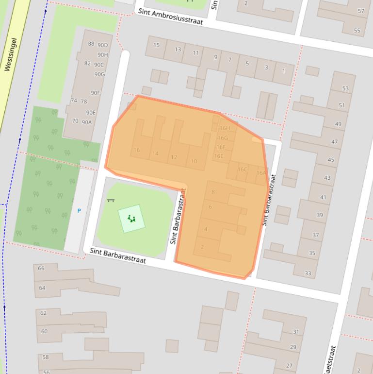 Kaart van postcodegebied 5801GS.