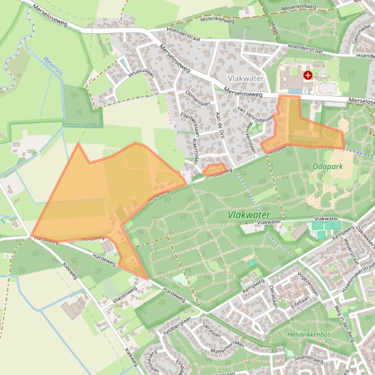 Kaart van postcodegebied 5801HR.