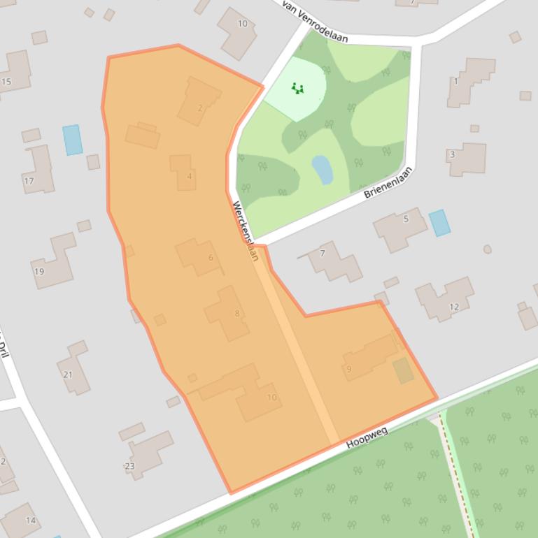 Kaart van postcodegebied 5801HW.