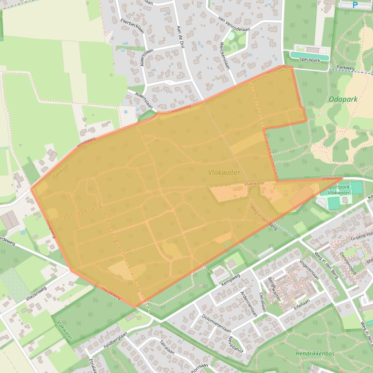 Kaart van postcodegebied 5801HZ.