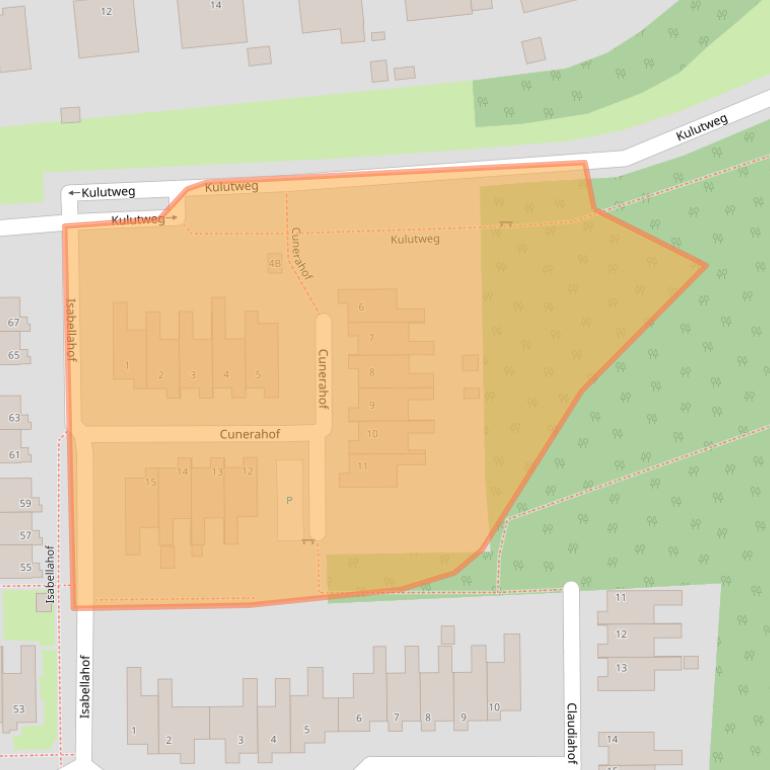 Kaart van postcodegebied 5801JX.