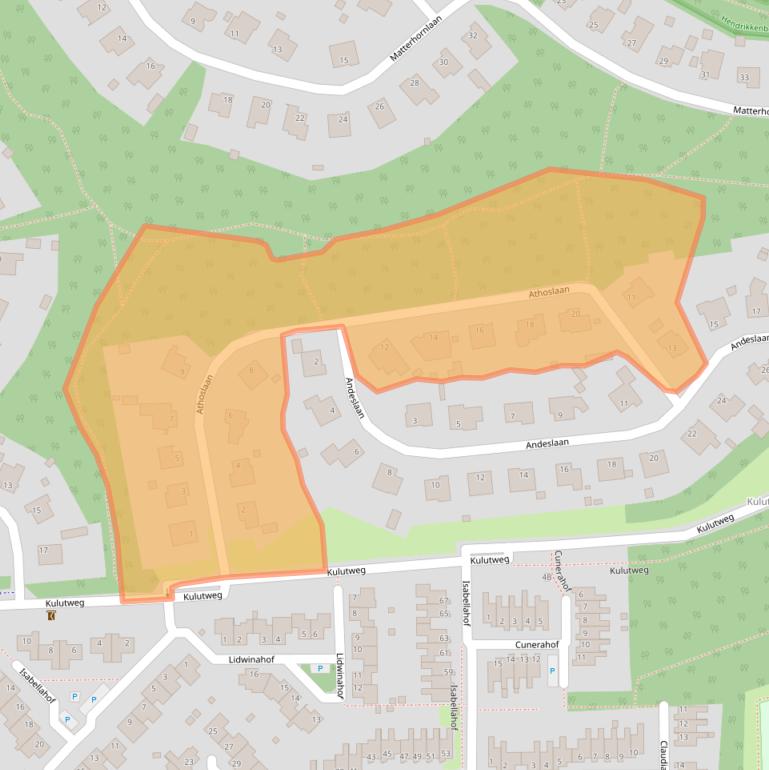 Kaart van postcodegebied 5801KD.