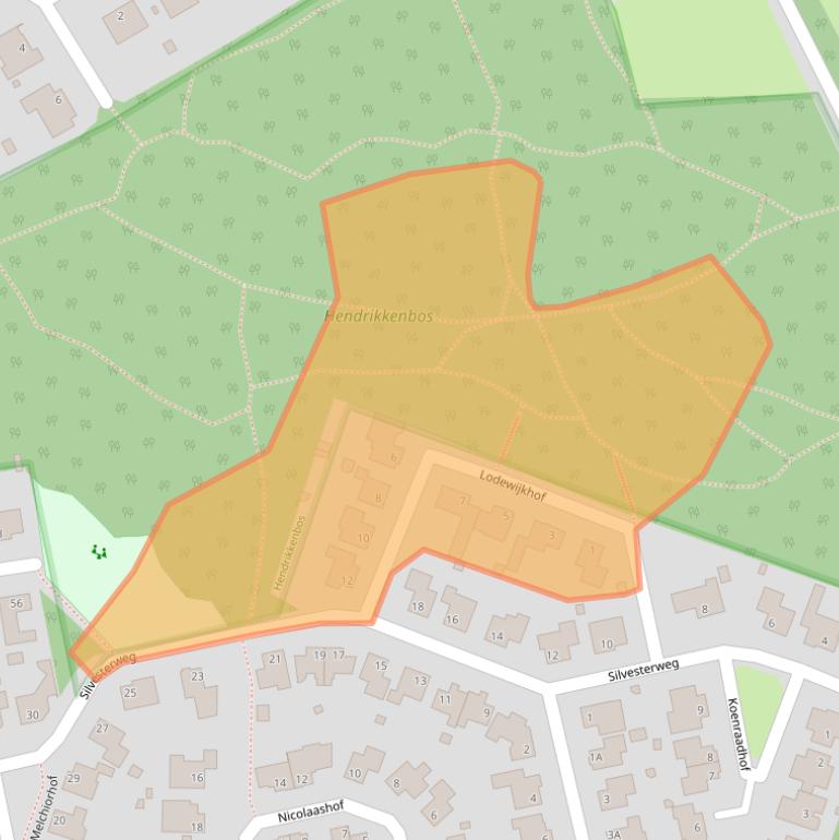 Kaart van postcodegebied 5801KK.