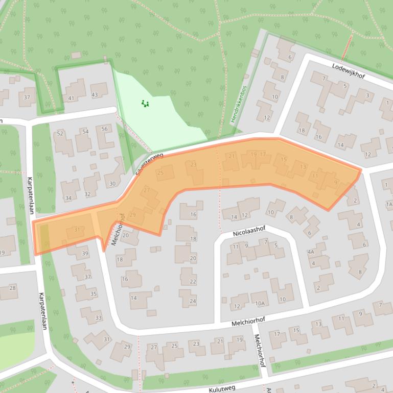 Kaart van postcodegebied 5801KN.
