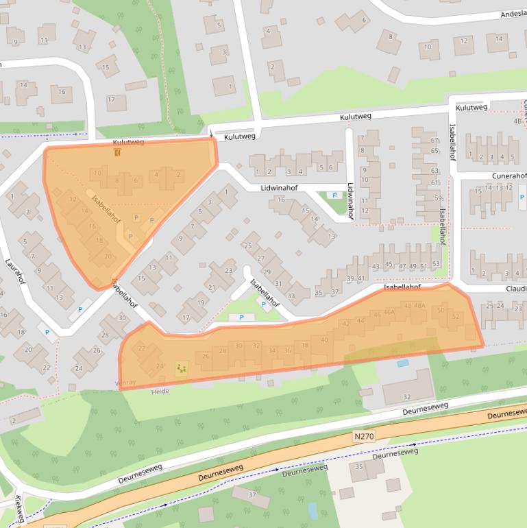 Kaart van postcodegebied 5801LC.
