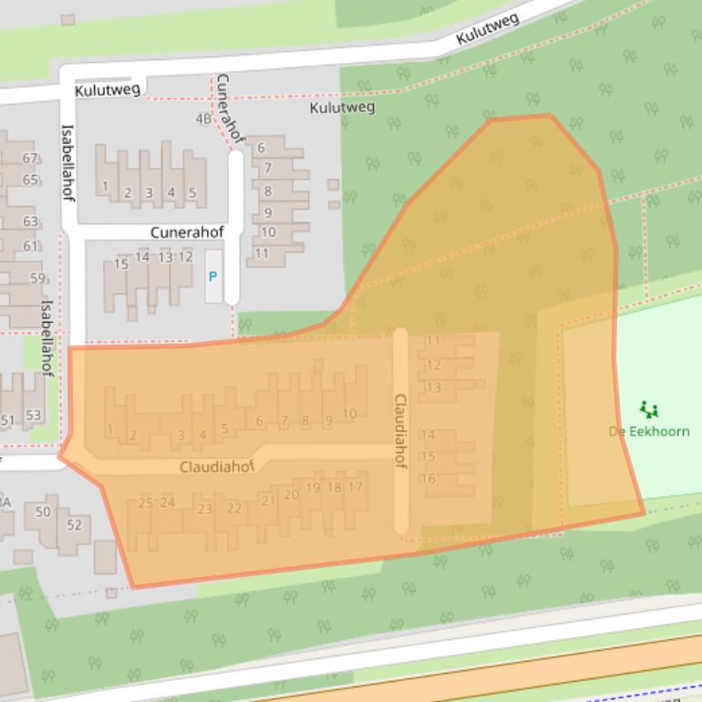 Kaart van postcodegebied 5801LE.