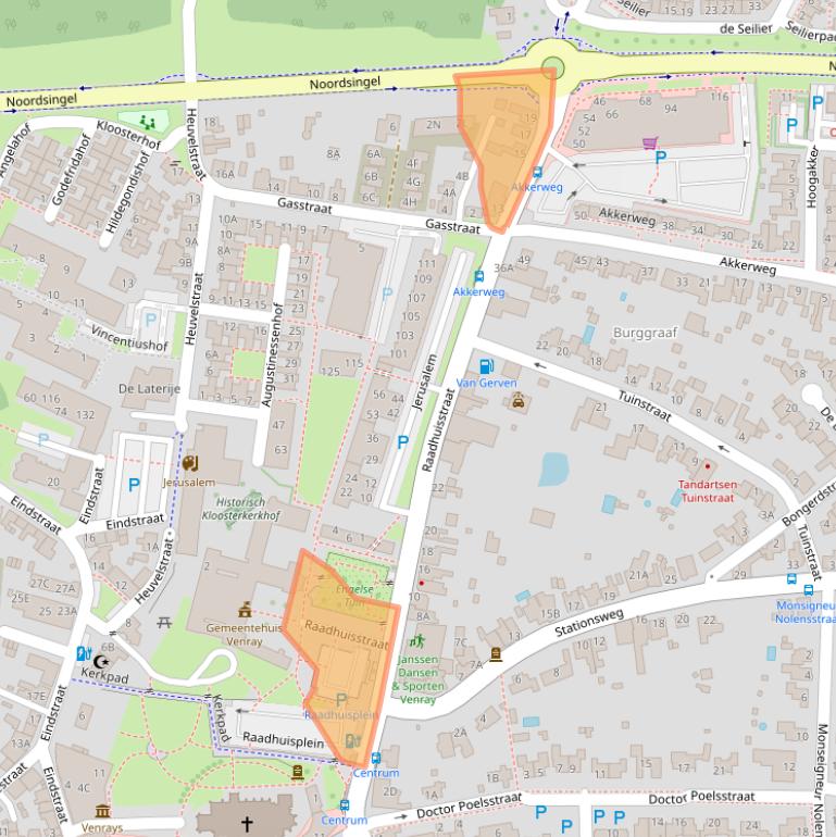 Kaart van postcodegebied 5801MB.