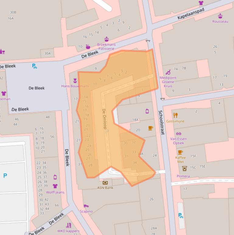 Kaart van postcodegebied 5801MH.