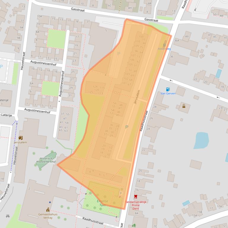 Kaart van postcodegebied 5801ML.