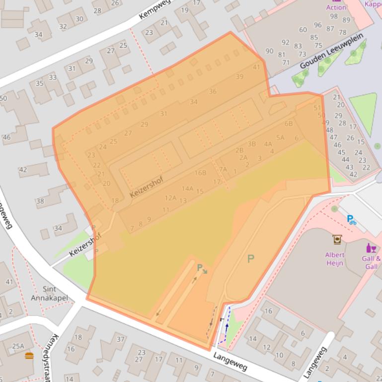 Kaart van postcodegebied 5801MP.