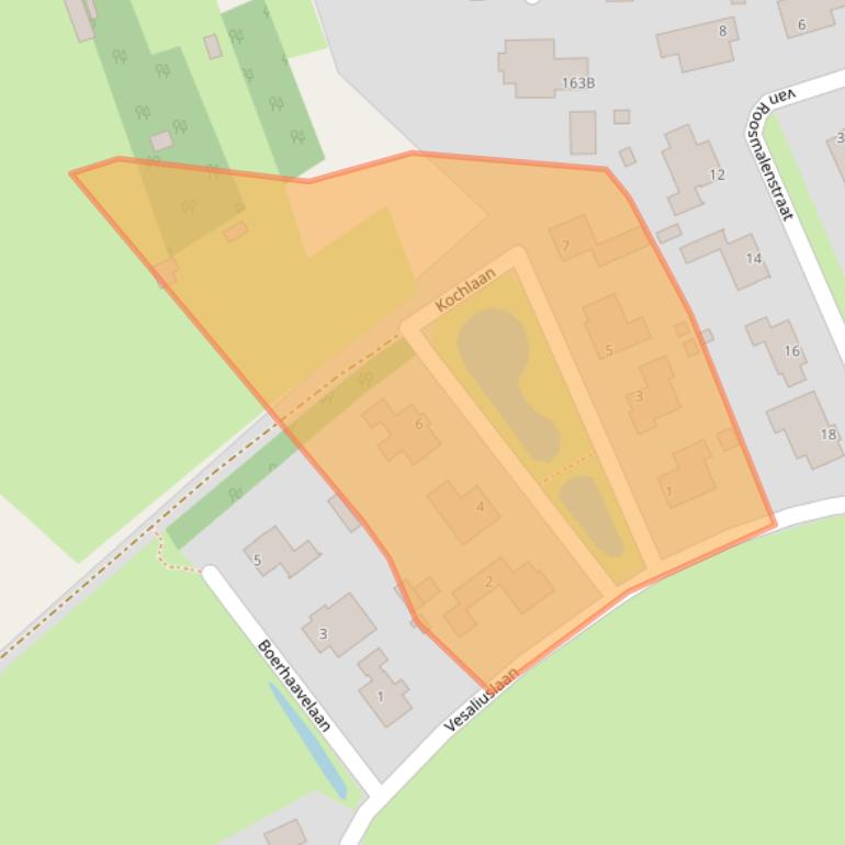 Kaart van postcodegebied 5801MZ.