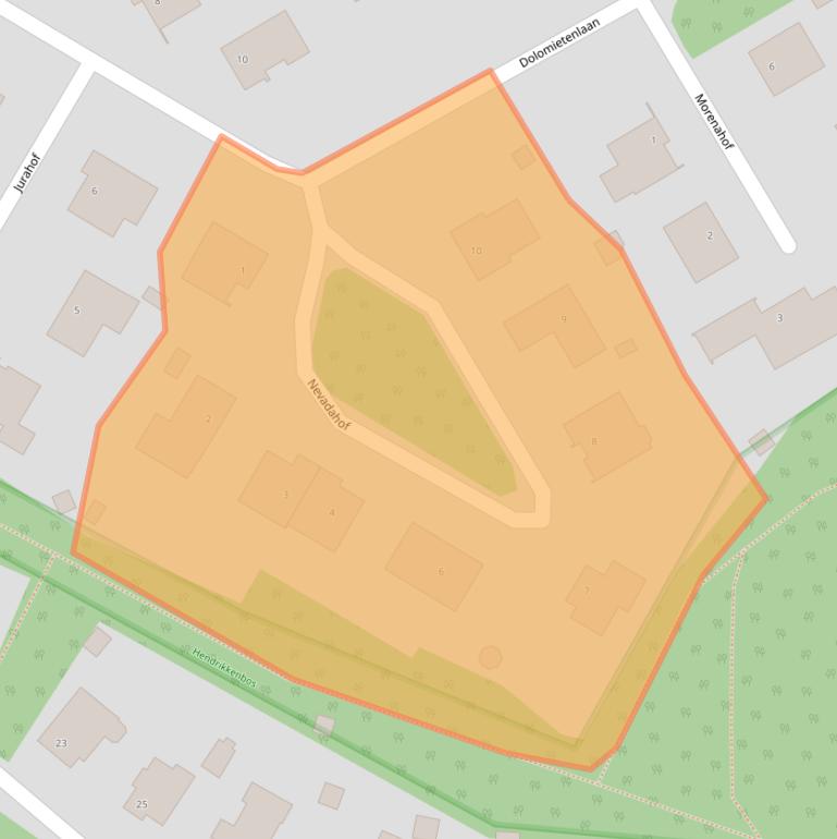 Kaart van postcodegebied 5801PM.