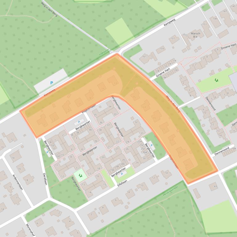 Kaart van postcodegebied 5801PX.