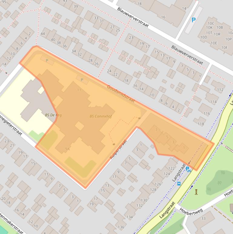 Kaart van postcodegebied 5801RE.