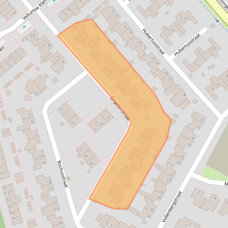 Kaart van postcodegebied 5801RS.