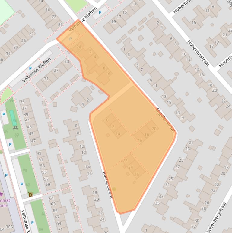 Kaart van postcodegebied 5801RT.