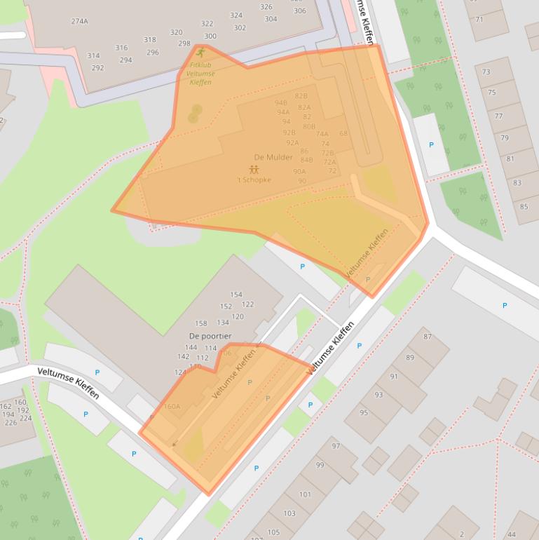 Kaart van postcodegebied 5801SJ.