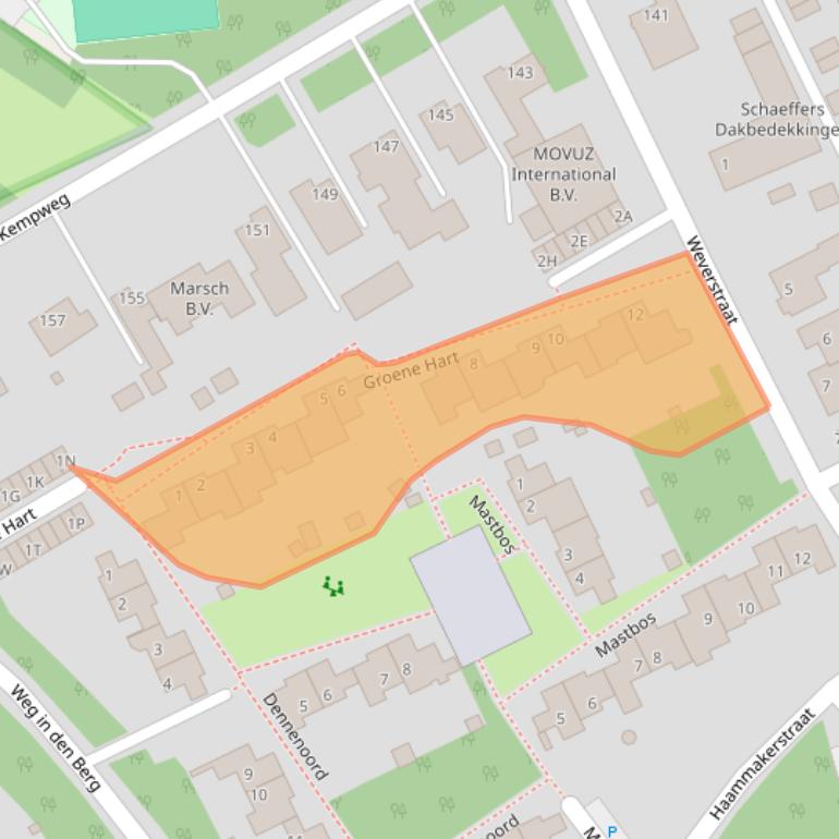 Kaart van postcodegebied 5801SX.