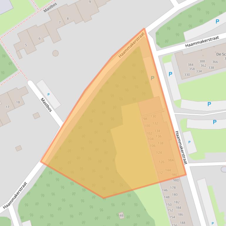 Kaart van postcodegebied 5801TD.