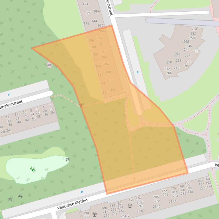 Kaart van postcodegebied 5801TE.