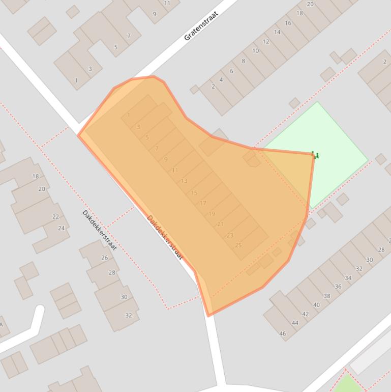 Kaart van postcodegebied 5801TJ.