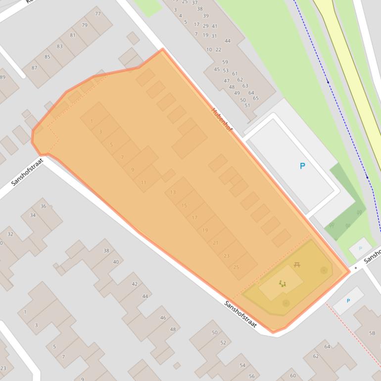 Kaart van postcodegebied 5801TL.