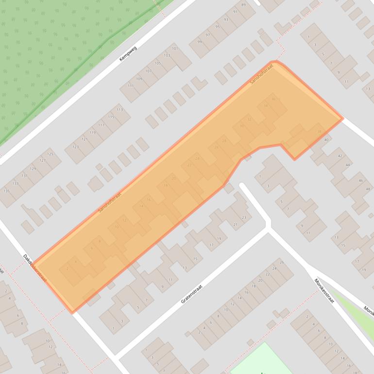 Kaart van postcodegebied 5801TM.