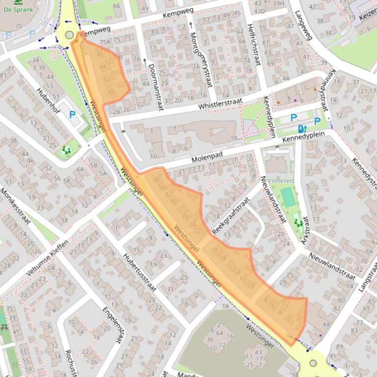 Kaart van postcodegebied 5801TW.