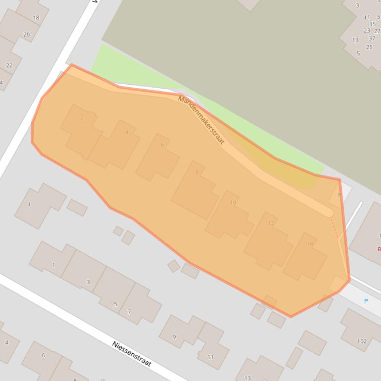 Kaart van postcodegebied 5801VA.