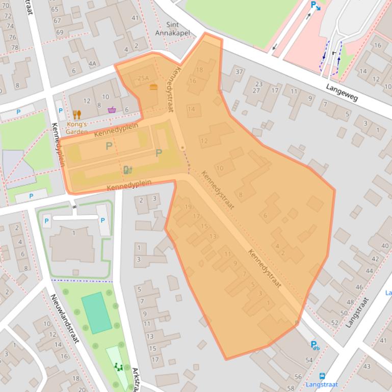 Kaart van postcodegebied 5801VB.