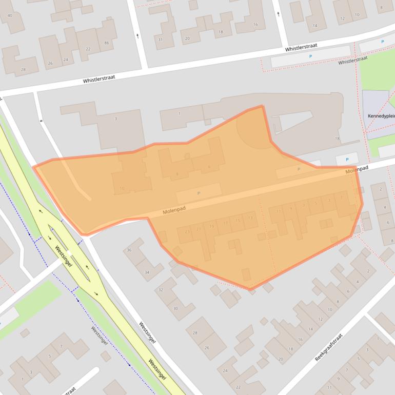 Kaart van postcodegebied 5801VD.