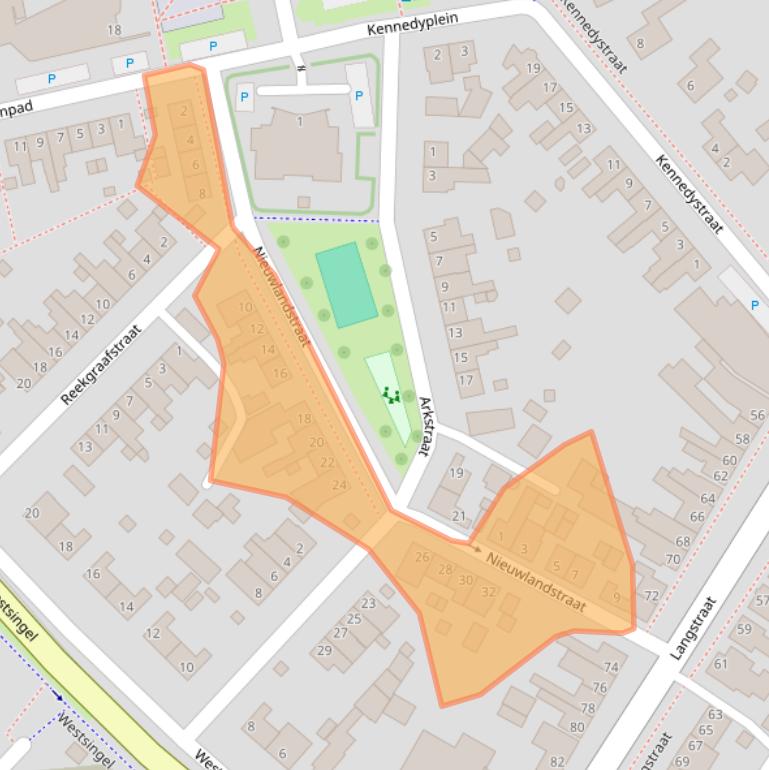 Kaart van postcodegebied 5801VE.