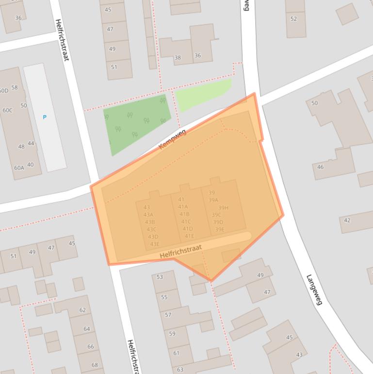 Kaart van postcodegebied 5801VM.