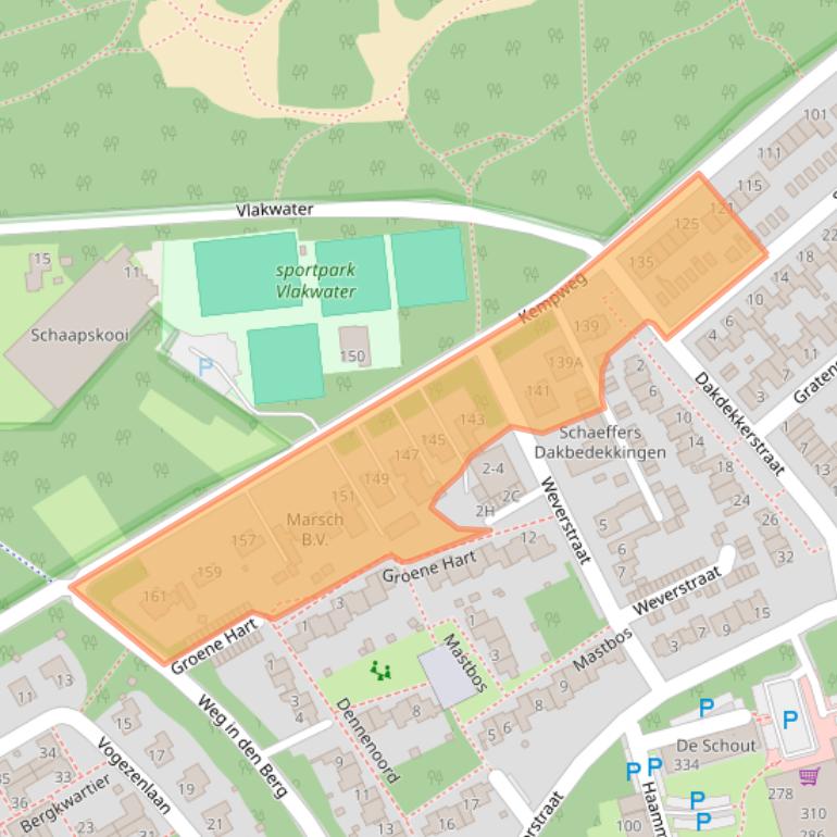 Kaart van postcodegebied 5801VR.