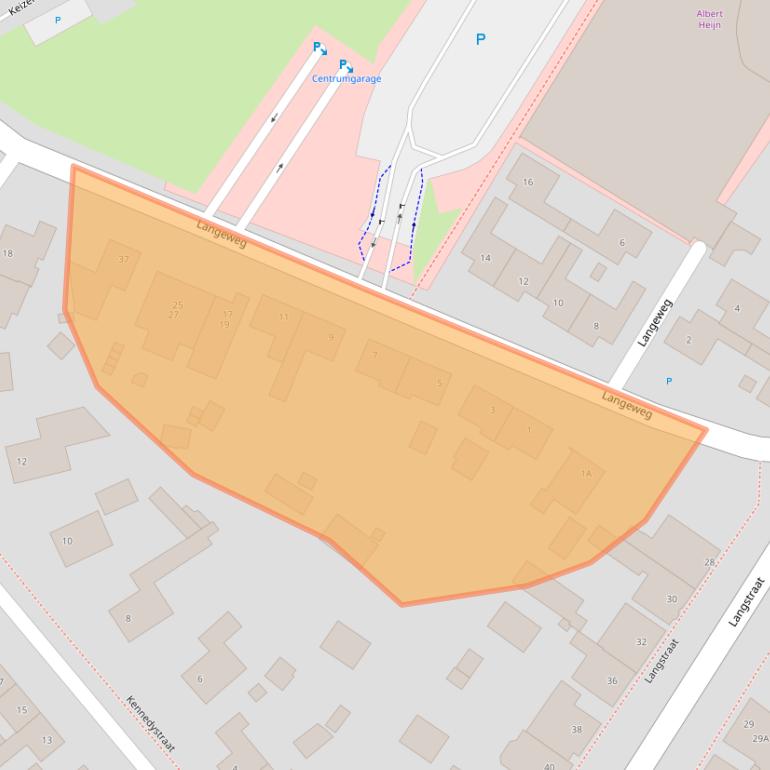 Kaart van postcodegebied 5801XV.